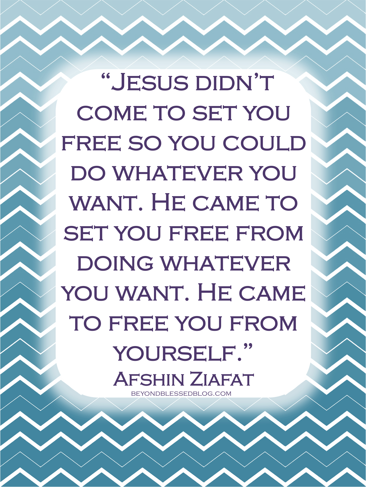 Afshin Ziafat Beyond Blessed Blog
