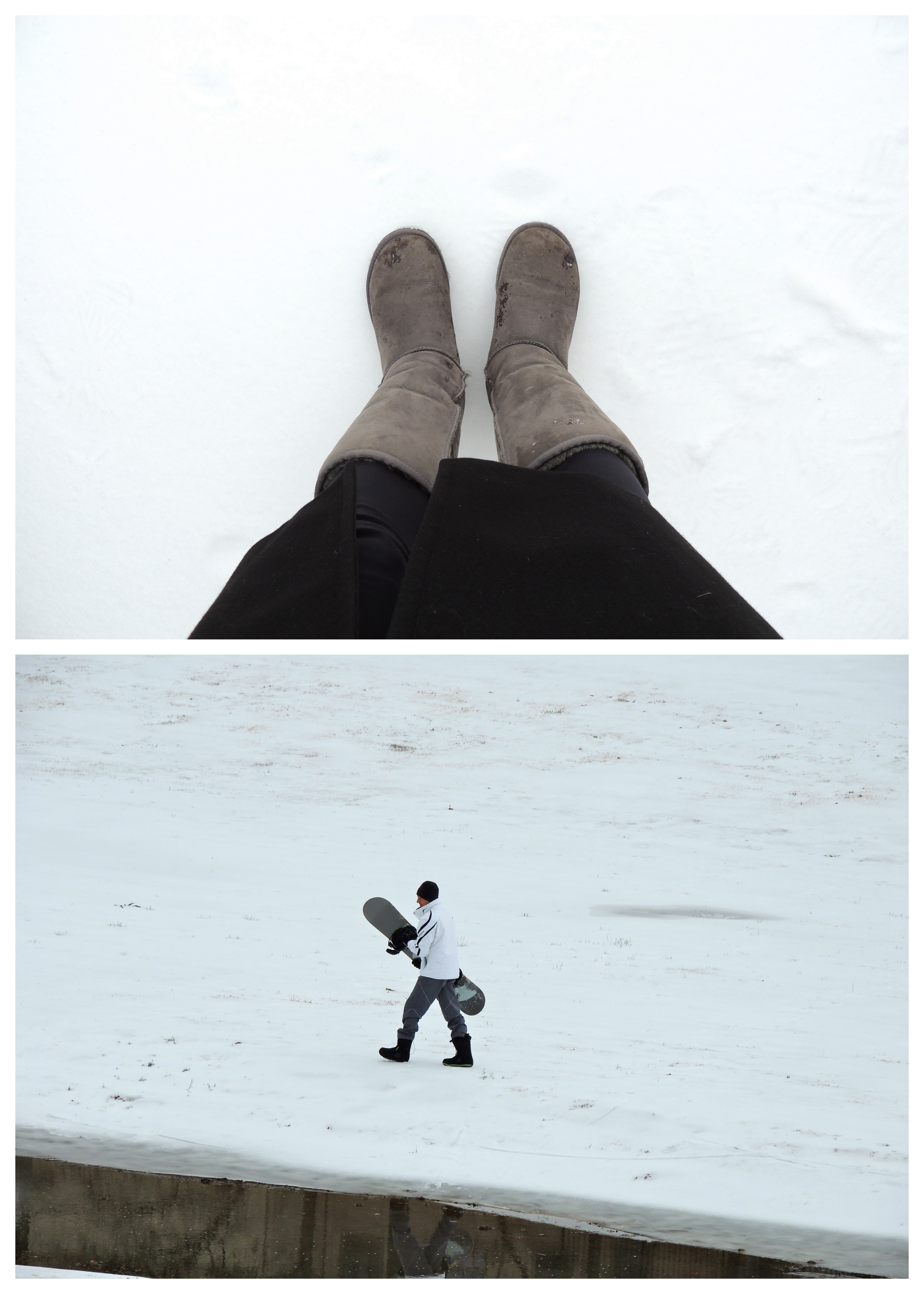 {yes, our neighbor snowboarded down our baby texas hills}